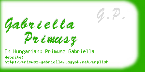 gabriella primusz business card